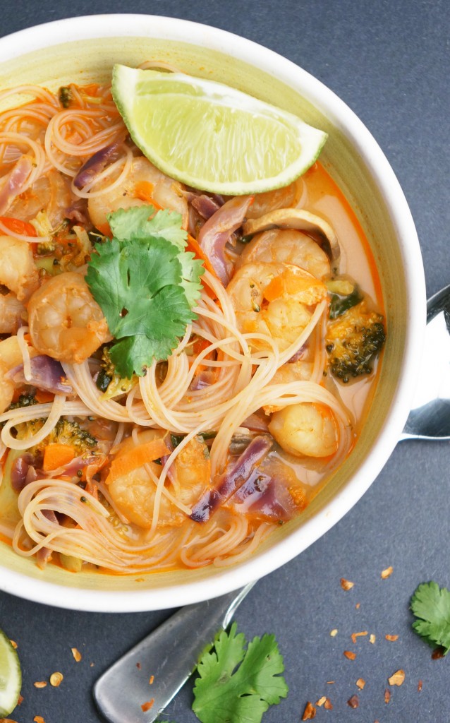 Thai Noodle Soup with Shrimp