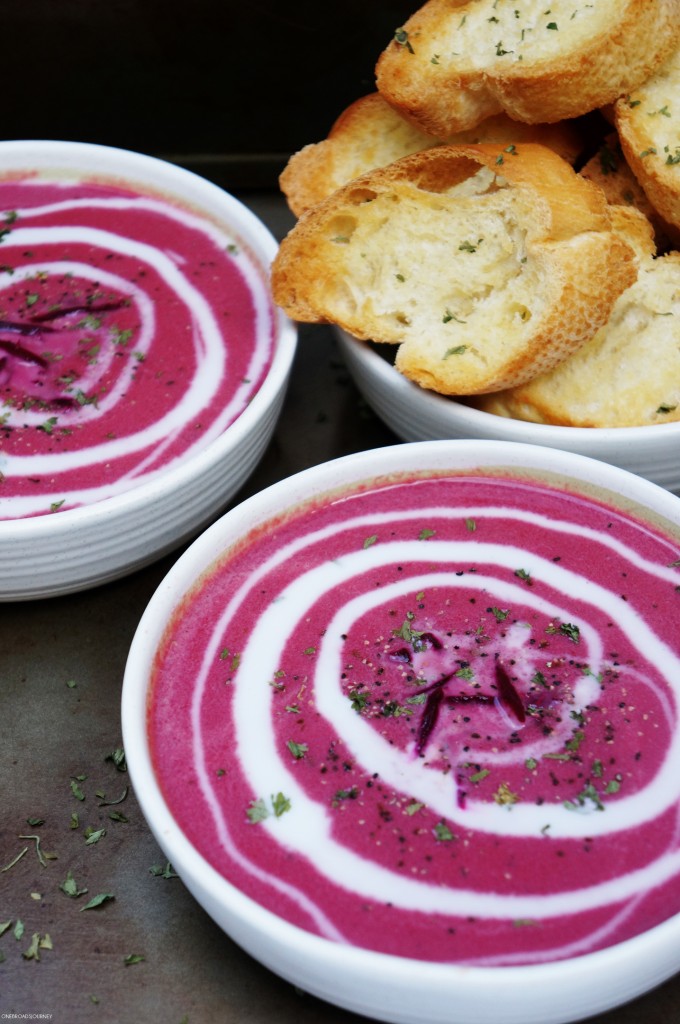 Creamy Beet and Ginger Dairyless Soup