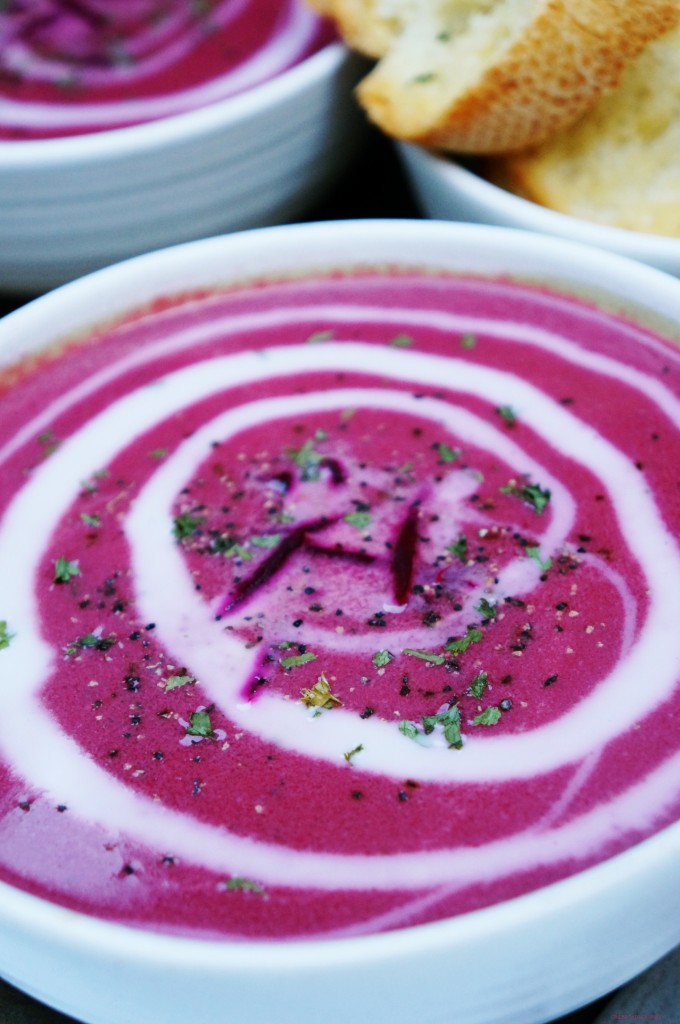 Creamy Beet and Ginger Dairyless Soup