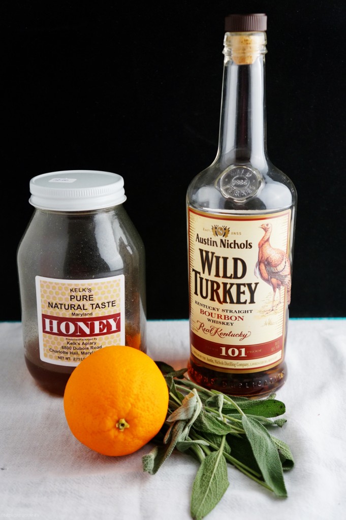 Winter Bourbon Cocktail Honey Sage