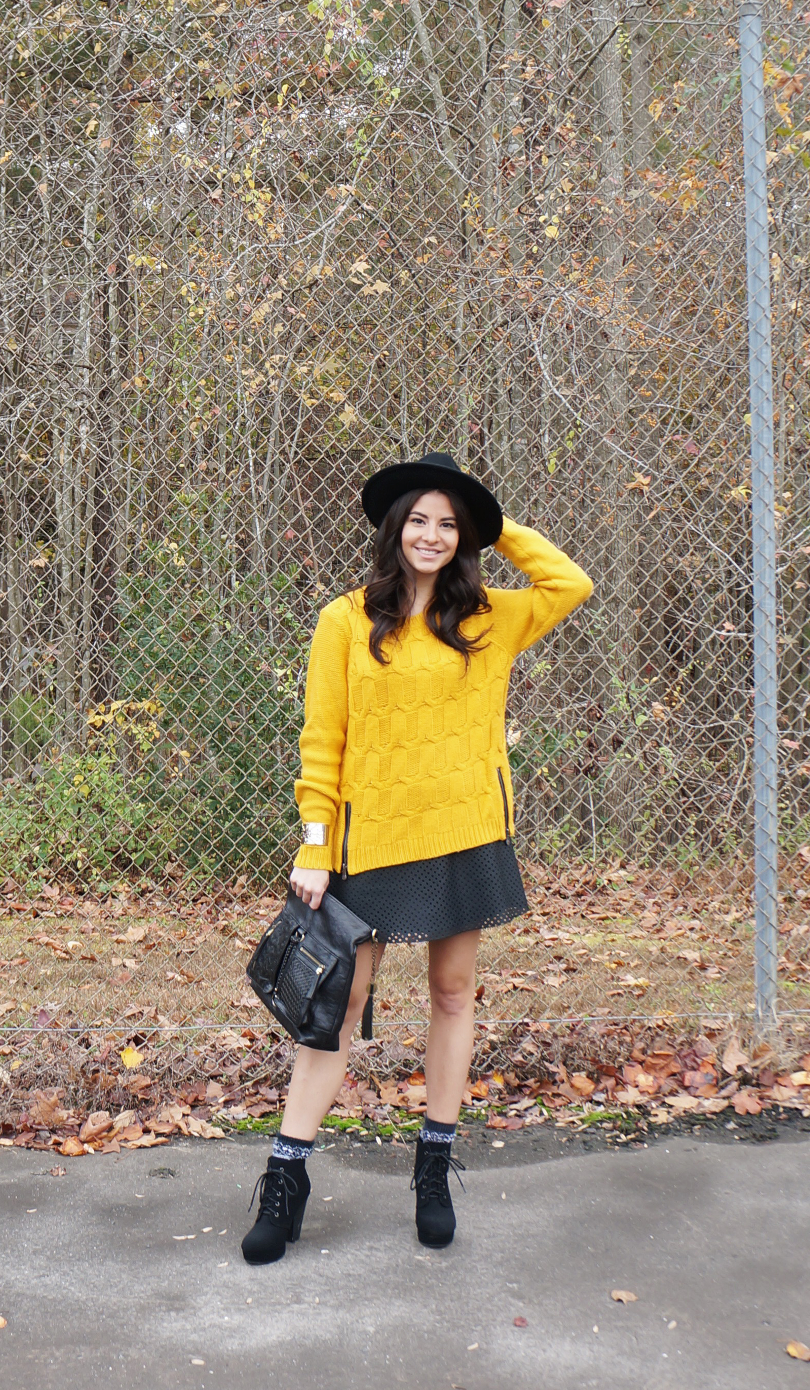 Fall Miniskirt Outfit