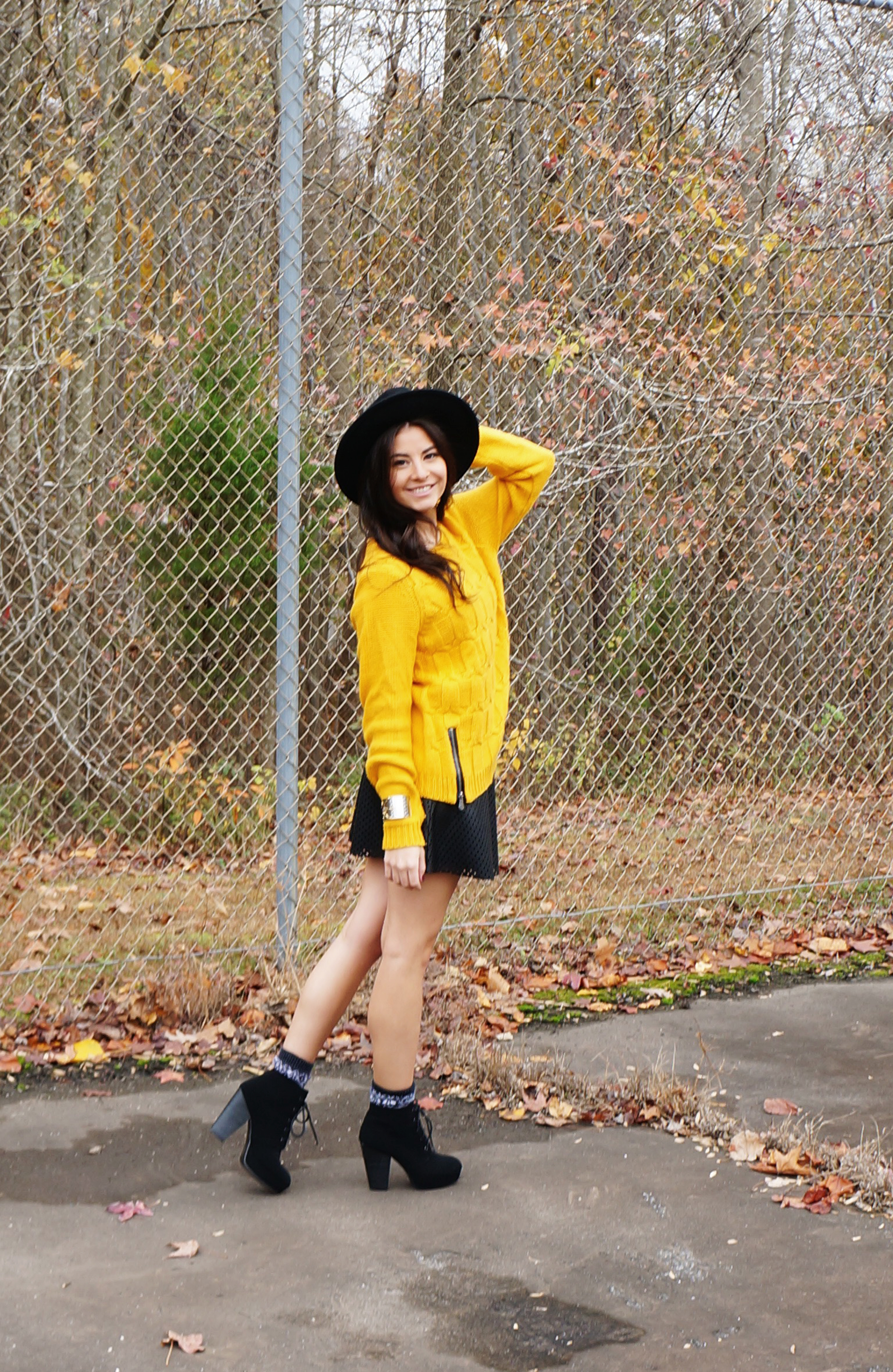 Fall Miniskirt Outfit