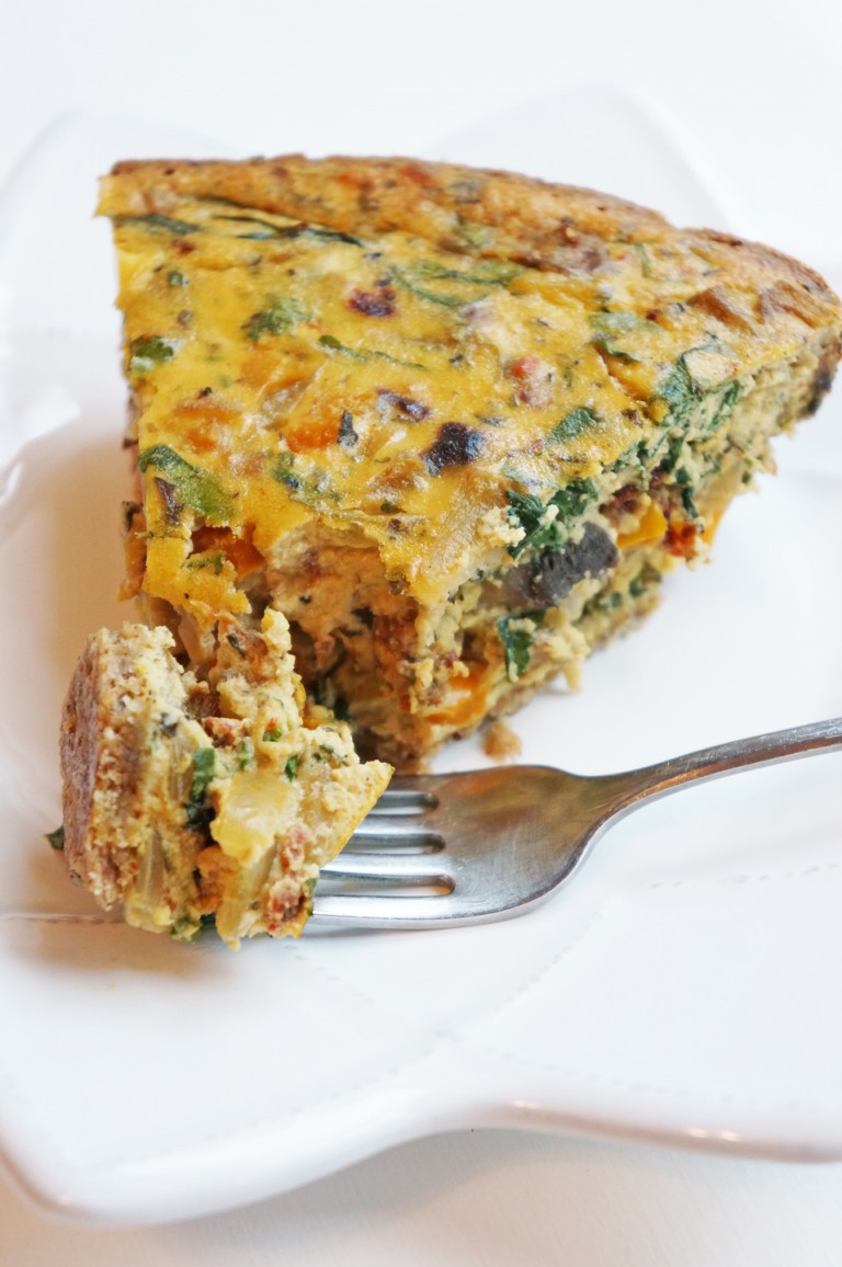 Egg and Tofu Veggie Quiche – One Broads Journey