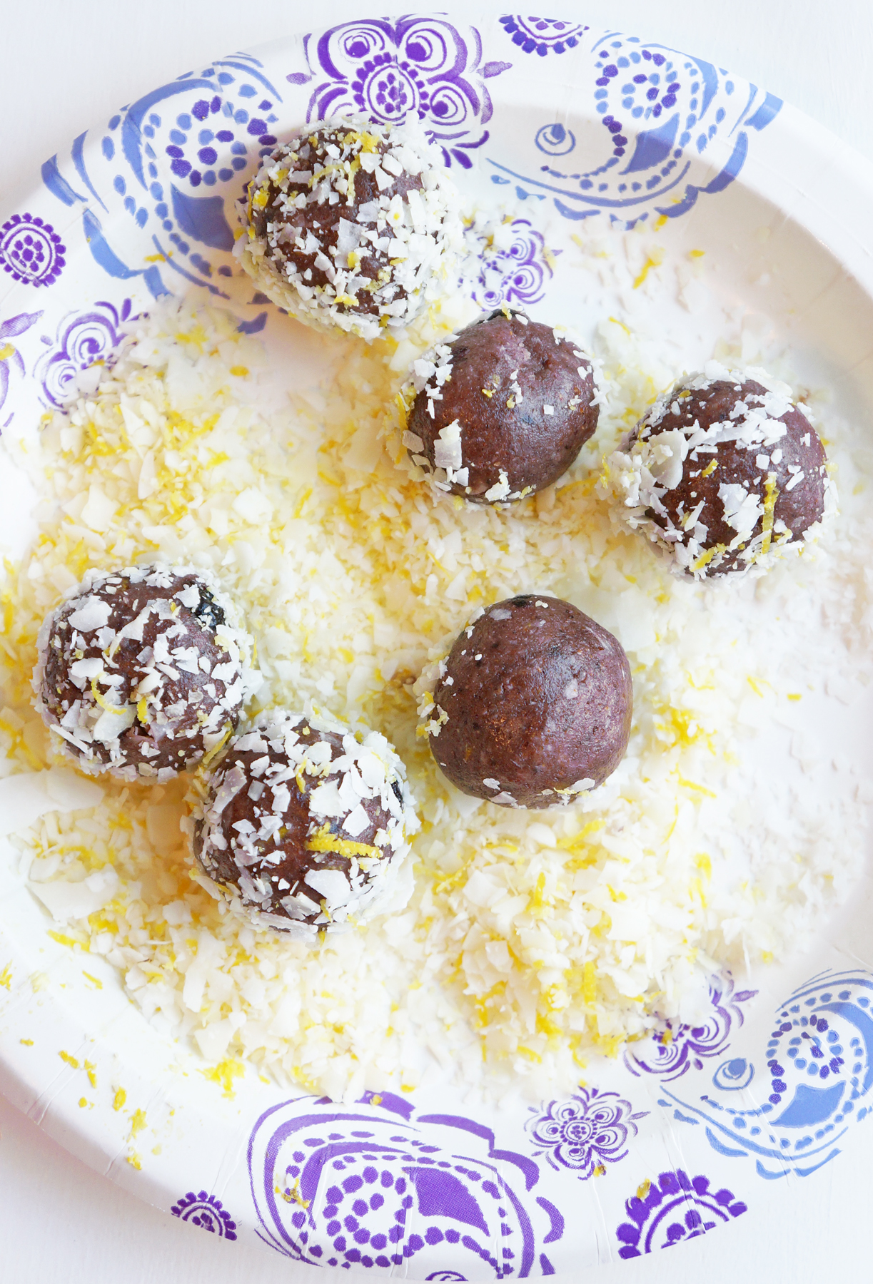 Blueberry Coconut Protein Balls