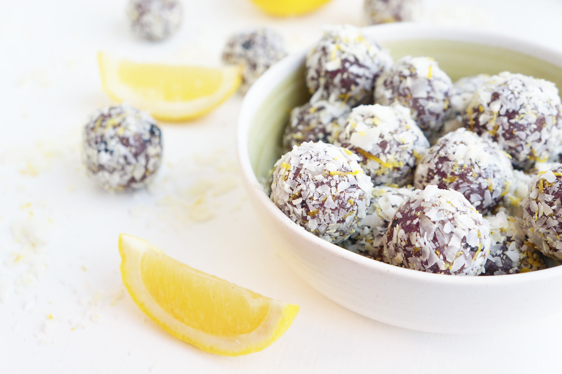 Blueberry Coconut Protein Balls