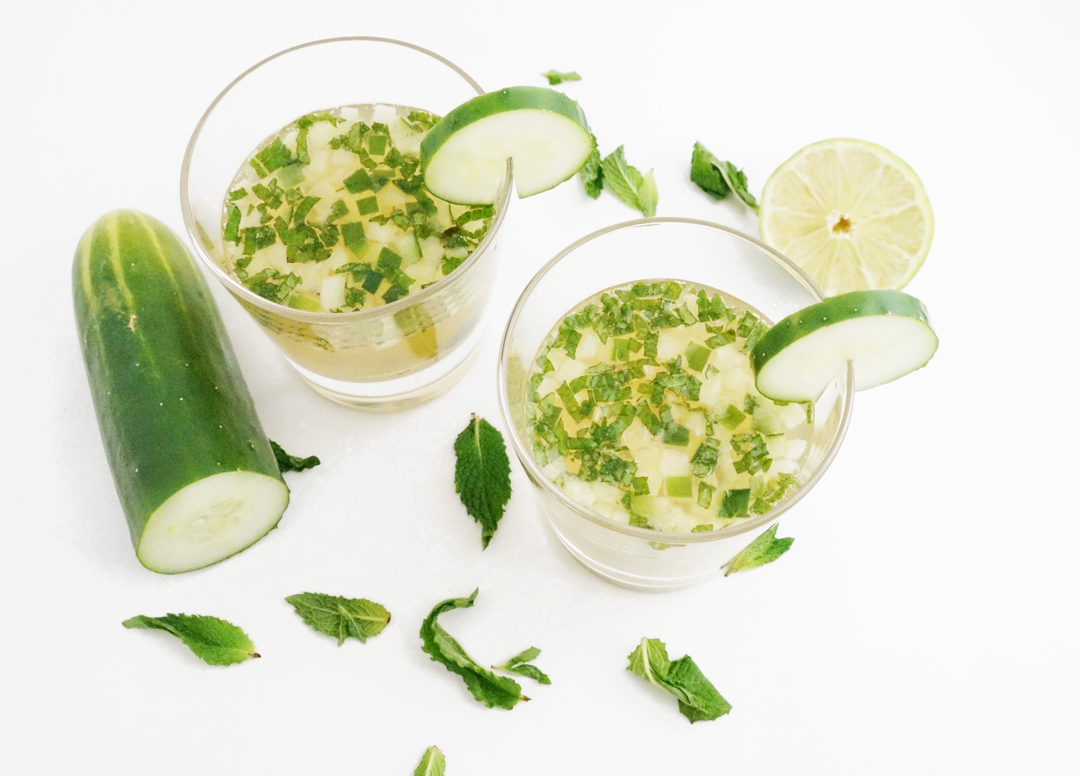 Cucumber Mint Whiskey Smash