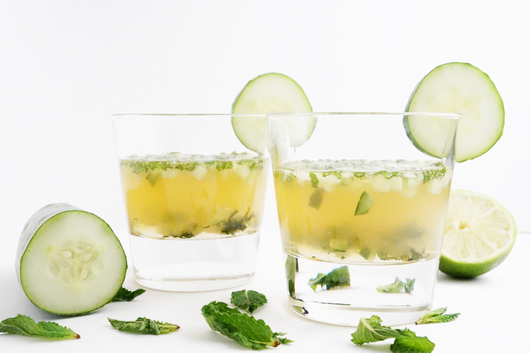 Cucumber Mint Whiskey Smash