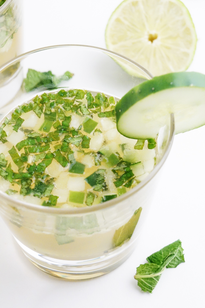 Cucumber Mint Whiskey Smash