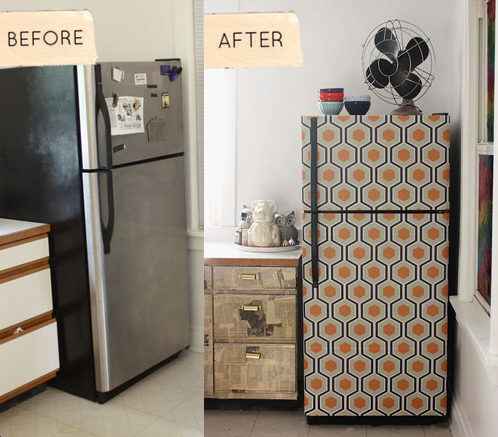 Wallpapered Fridge