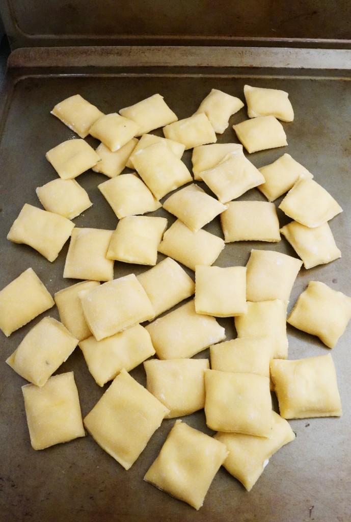 handmade shiitake ravioli with mascarpone thyme filling 