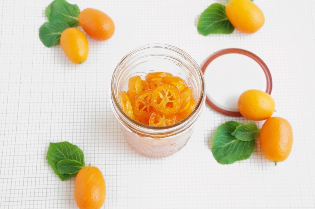 candied kumquats and kumquat simple syrup