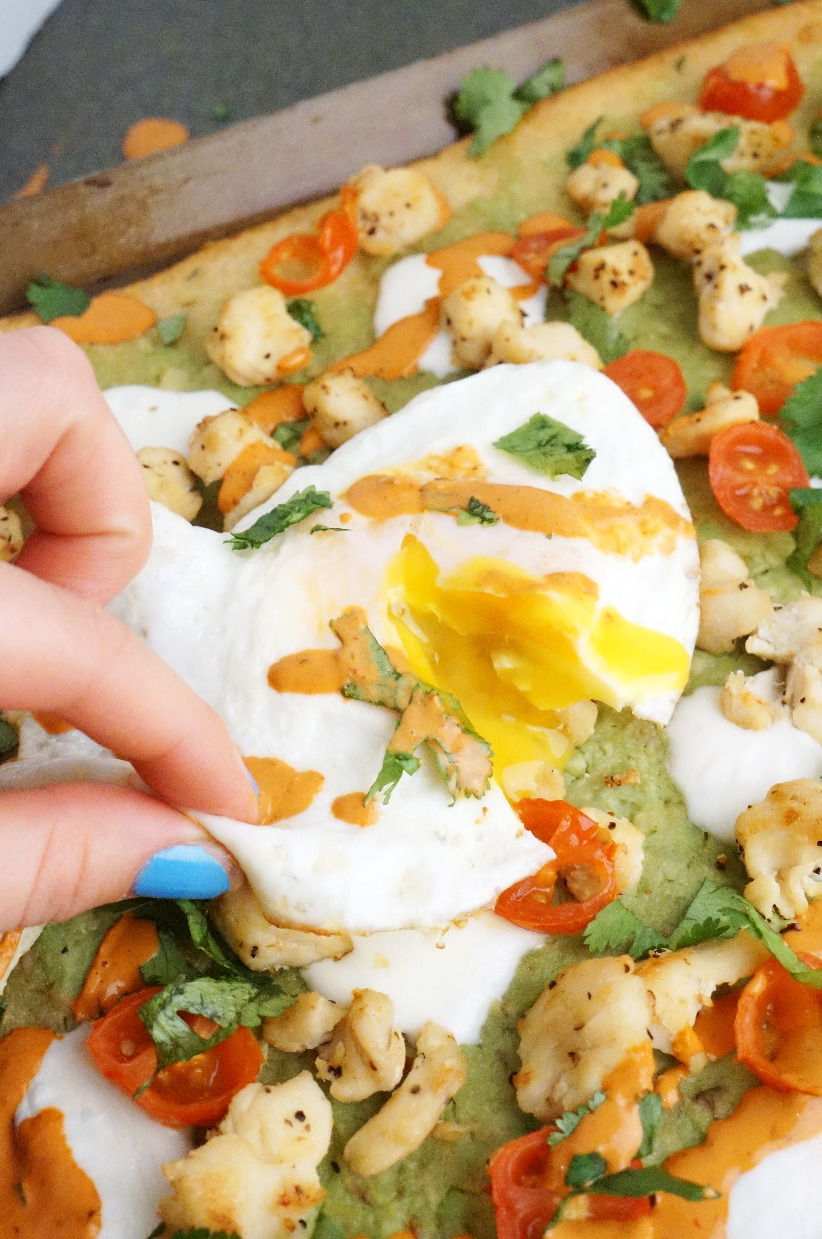 California Avocado Egg Pizza Recipe