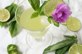 Spicy Thai Basil Cucumber Cocktail