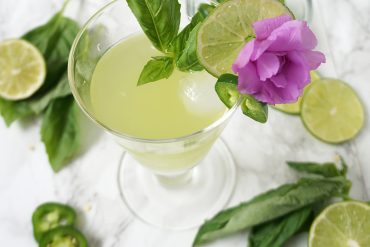Spicy Thai Basil Cucumber Cocktail