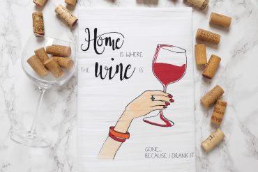 teluna funny wine kitchen tea towel