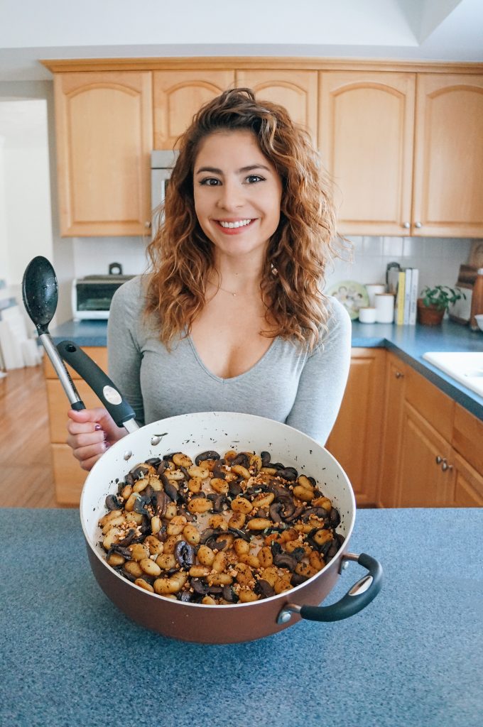 Browned Butter Gnocchi with Herby Mushrooms + Fried Sage + Panko Crumbs