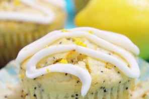 Lemon Poppyseed Muffins with Cream Cheese Frosting