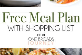 free weekly meal plan one broads journey